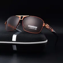 Мужские солнцезащитные очки, поляризационные, супер крутые, военные очки для полиции, для вождения, мужские, с квадратным антибликовым покрытием, солнцезащитные очки, фирменный дизайн, UV400