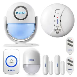 KERUI Wi Fi охранных сигнализация сигнализации системы IOS/Android App беспроводной управление с инфракрасный детектор движения кнопка SOS