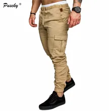 Лидер продаж; Модные мужские брюки для бега одноцветное с несколькими карманами, Штаны бренд Для мужчин Штаны в стиле хип-хоп шаровары, штаны для бега Штаны впитывает пот и Штаны 4XL