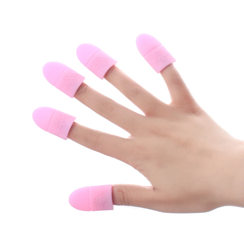 

10pcs/Lot Reuseable UV Gel Polish Remover Wrap Silicone Elastic Soak Off Cap Clip Manicure Nail Art Tools