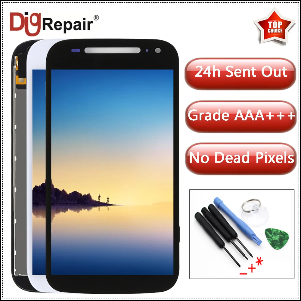 

For Motorola MOTO E2 lcd XT1505 XT1524 XT1527 XT1511 LCD Display Touch Screen Digitizer Assambly for MOTO E2 display Black White