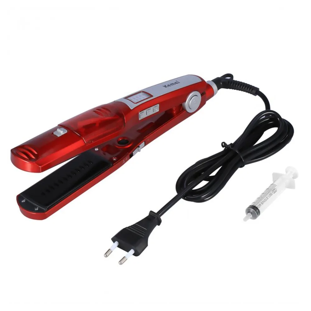 65W Electric Steam Hair Straightener Steam Comb Straightening Hair Irons Straight Hair Brush Temperature Display EU Plug 65W Electric Steam Hair Straightener Steam Comb Straightening Hair Irons Straight Hair Brush Temperature Display EU Plug