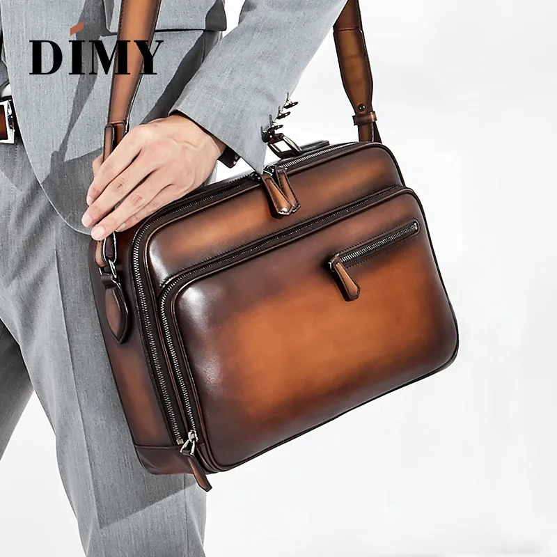 DIMY итальянские сумки-мессенджеры из коровьей кожи Мужская Наплечная Сумка