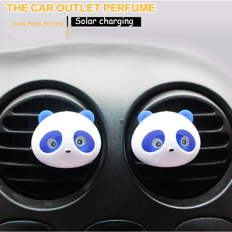 

Car Styling Air Conditioning Vent Air Freshener Car Outlet Perfume Lovely Panda Eyes 100 Original Car Freshener Fragrance