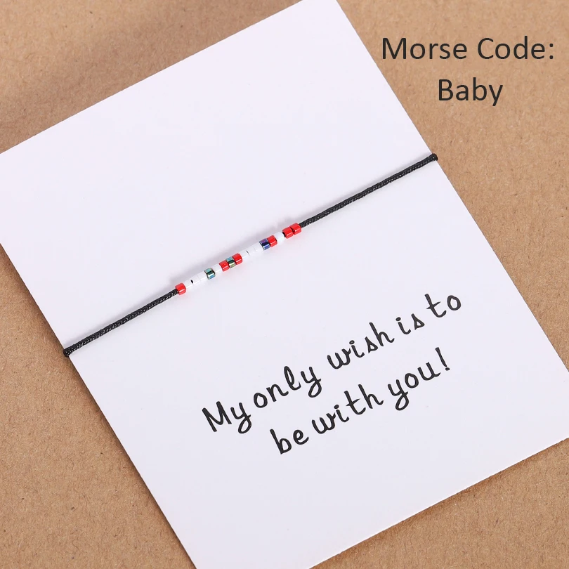 Браслет G.YCX Pulseras Miyuki Morse с надписью Love Wish Card подходящие браслеты для пар подарок