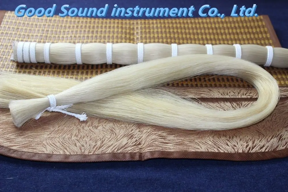 

250g Horse Hair AAA white Horse hair Bow Parts Mongolian Stallions 80-84cm