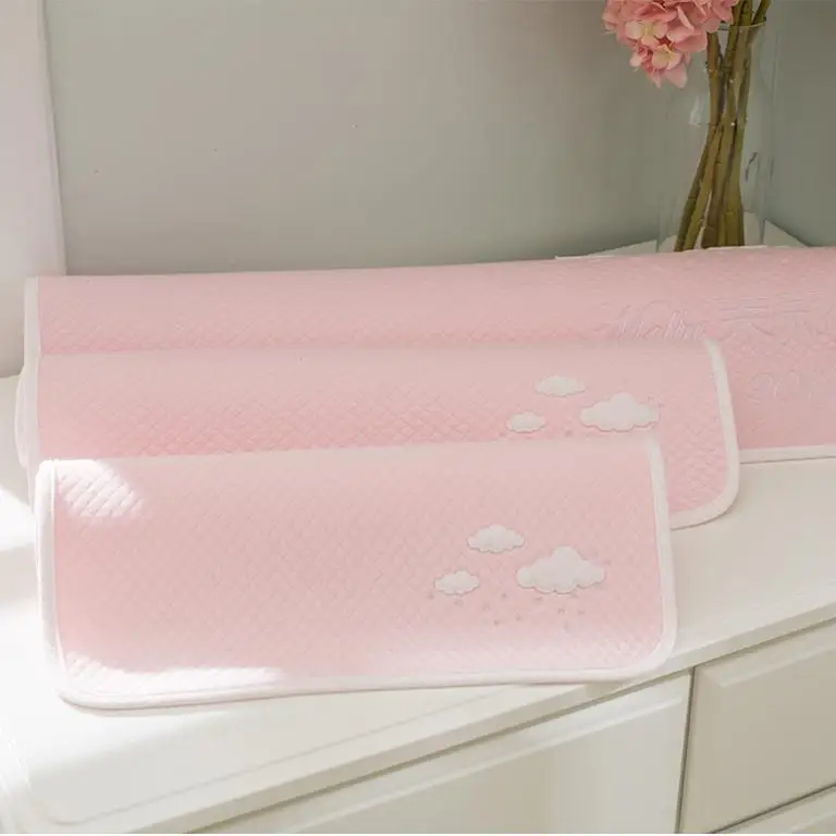 Пеленальный Коврик для младенцев, 5 слоев, непромокаемый коврик для младенцев, bebe, можно использовать как menopad, хлопок, пеленки для новорожденных, моющийся матрас - Цвет: Pink-100x 120CM