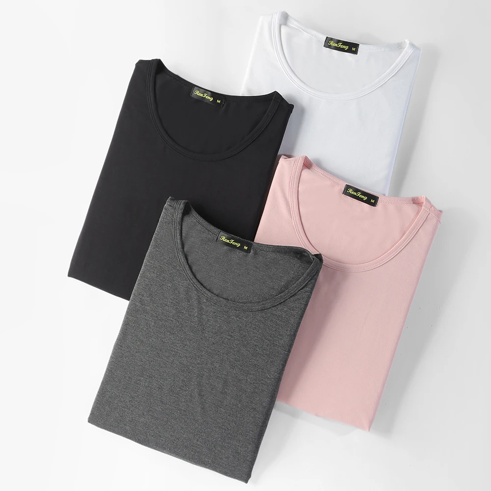 RenFeng Brand summer style cotton men's t shirt casual tops tees Fitness Men T-shirt Short-sleeve thin t-shirts (2)