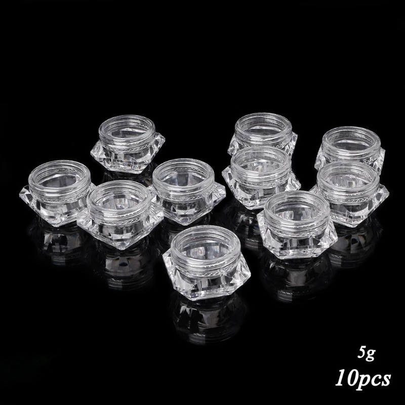 

10Pcs Portable Clear Diamond Empty Makeup Cosmetic Cream Container Case Bottle Hot!