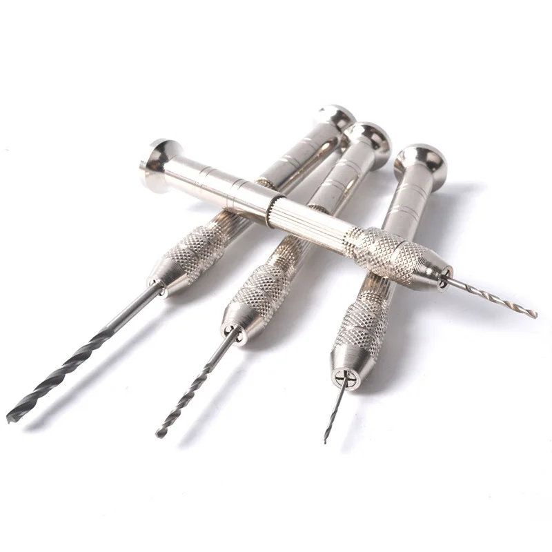 High Quality Mini Micro Aluminum Hand Drill With Keyless Chuck +10pc Twist Drill Bit Woodworking Drilling Jewelry Rotary Tools High Quality Mini Micro Aluminum Hand Drill With Keyless Chuck +10pc Twist Drill Bit Woodworking Drilling Jewelry Rotary Tools