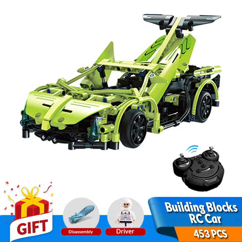 

453PCS Building Blocks RC Super Car Model Kits Bricks Compatible Legoes Techni Series Parent Interactive Playset Gift for Kids