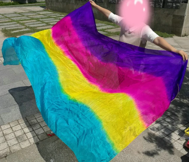 

Belly Dance Pure Silk Veil for Belly Dancers Shawl Veil Scarf Gradient Color