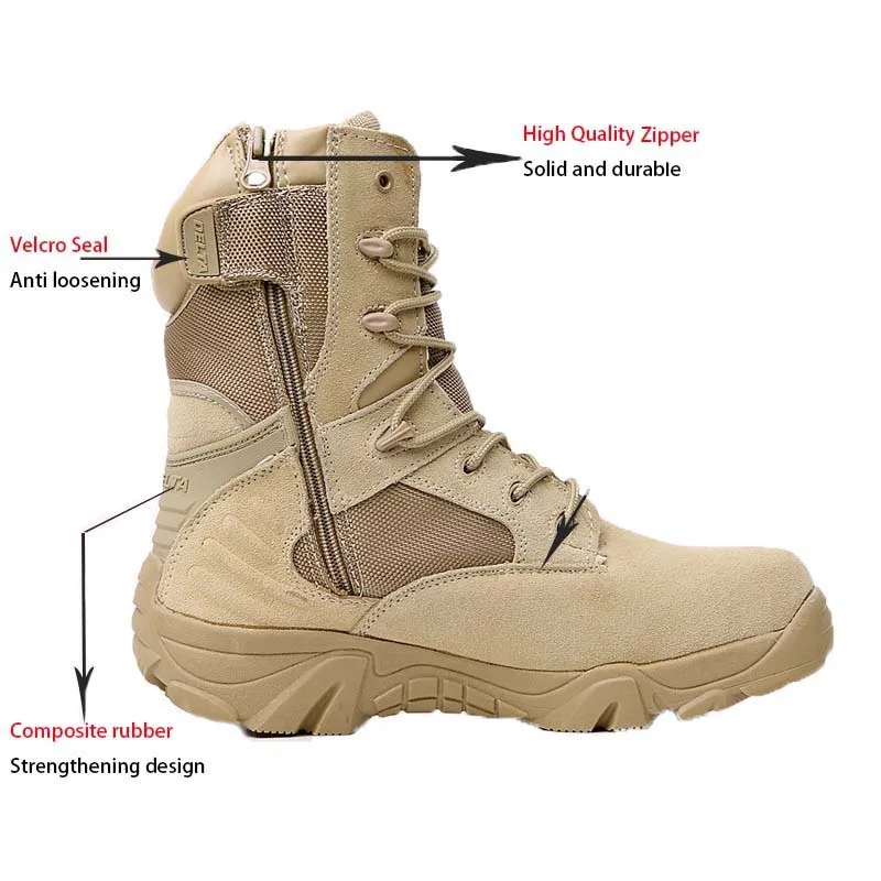 Уличные походные тактические ботинки кожаные высокие военные альпинистские походные ботинки мужские охотничьи треккинговые кроссовки спортивная обувь для мужчин