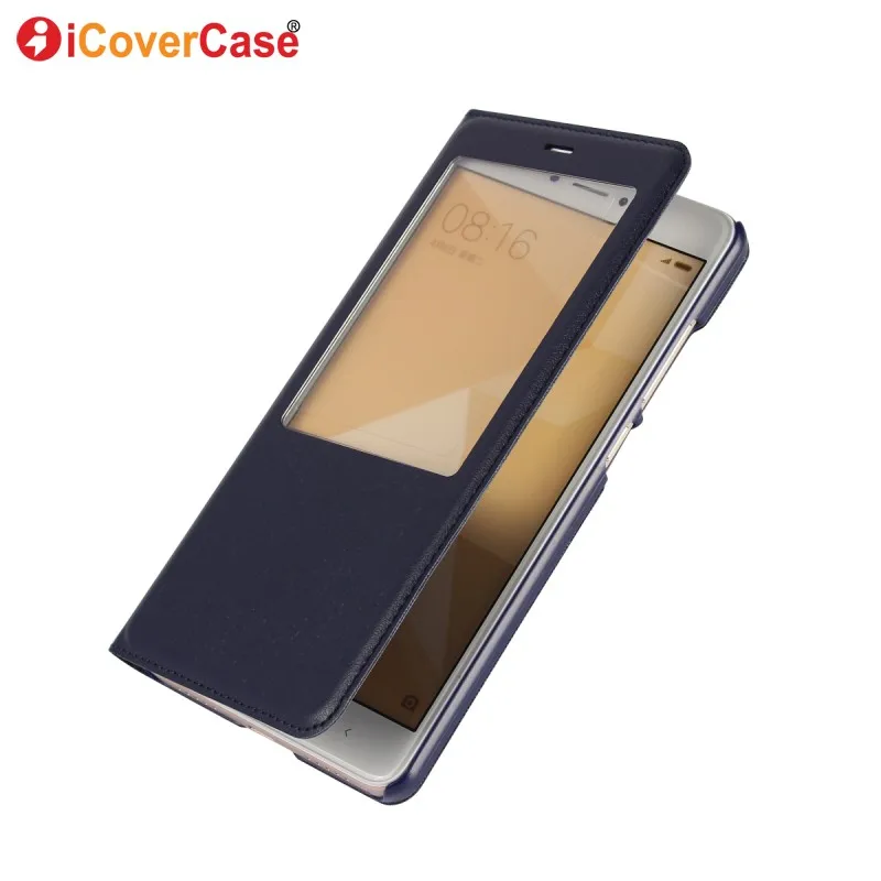 

For Xiaomi Redmi Note 4 Case Flip Leather Wallet Phone Accessory Window View Cover for Xiaomi Redmi Note 4 4X Coque Hoesjes Etui