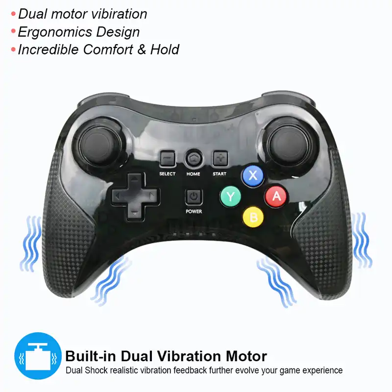 Wuiybn Wireless Bluetooth Wii U Pro Controller Gamepad For