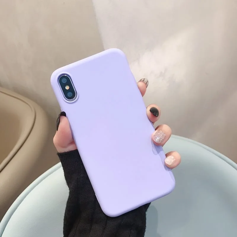Противоударный матовый мягкий чехол из ТПУ ярких цветов для iphone X XS MAX XR 6 6S 7 8 7Plus