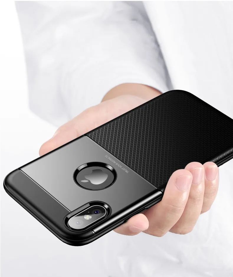 

New For iPhone 6 6s 7 8 Plus X Case & For Apple iPhone XS Max XR Cover Anti-knock Phone Protection Capa Funda For Men Male