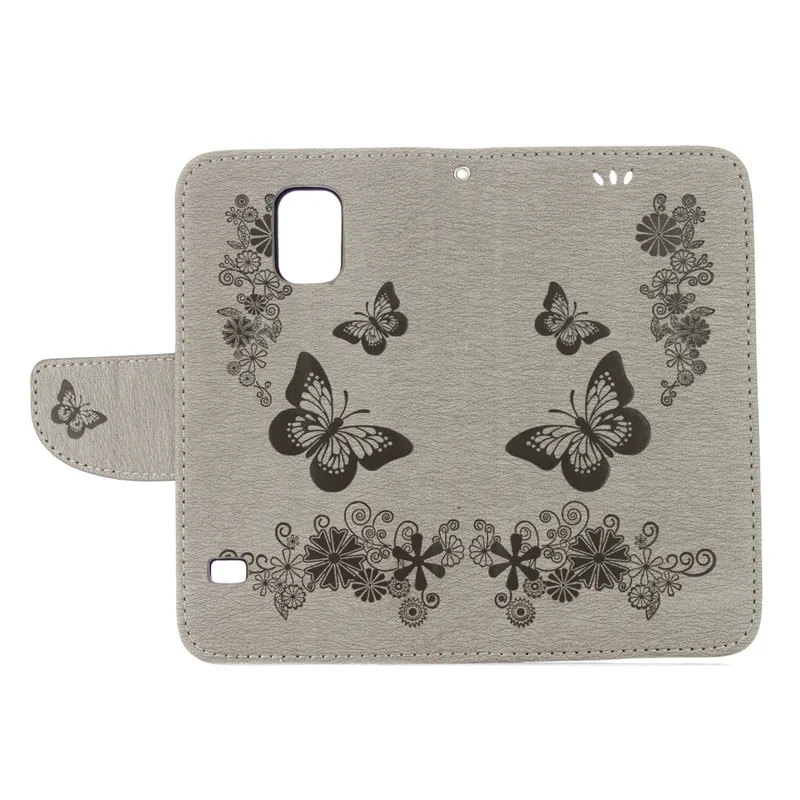 

Double Embossing Butterfly Leather Case For Samsung Galaxy S5 Mini Case Flip Cover Wallet Holster Lanyard For Samsung S5 Case