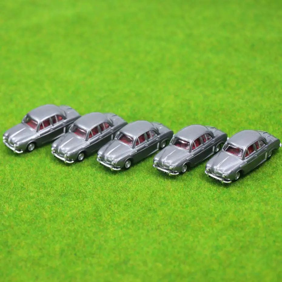 5PCS Model Cars Gray 1:100 TT HO Scale for Building Railway Train Scenery NEW