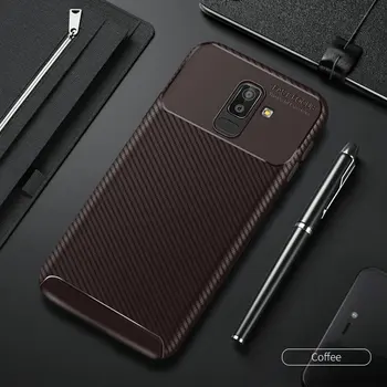 

50pcs/lot For Galaxy J8 2018 J4 Plus J6 PLus 2018 Ultra Thin Anti-Shock Carbon Fiber TPU Case For Samsung Galaxy J3 2018 J7 2018