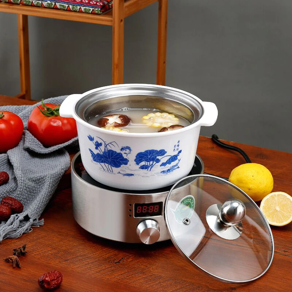 Кастрюля для супа из нержавеющей стали, коммерческая сковорода с антипригарным покрытием, кастрюли для молока, кастрюли для готовки, кухонная посуда, кастрюля