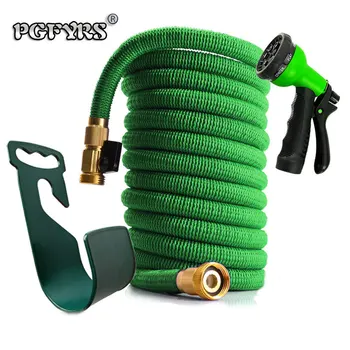 

50ft 1 set of new high quality garden hose automatic telescopic magic hose gardening tools and equipment 8 function water gun