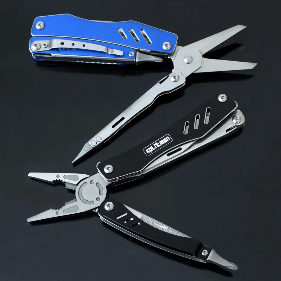 Edc الطي سكين multitool بقاء الأدوات مقص ذو طيات الجيب التخييم الصيد تجمع multifuntional كماشة مفك القطع
