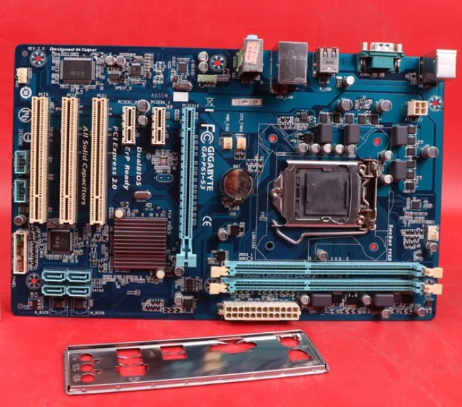 Оригинальная материнская плата для Gigabyte GA P61 S3 LGA 1155 DDR3 I3 I5 I7 32nm 16 Гб USB2.0 H61