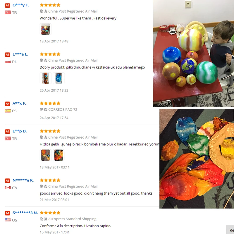 バルーン 太陽系惑星 風船チャーム 10 ピース/セット 銀河教育モデル シミュレーション 9 惑星