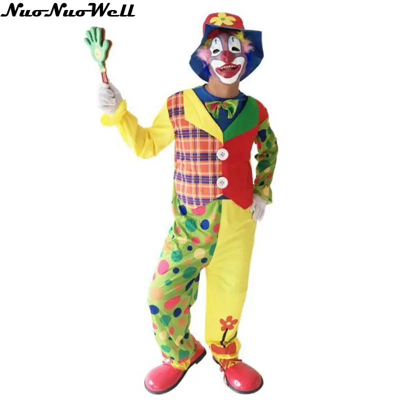 

Halloween Hot Sale Europe Carnival Masquerade Cosplay Costume Free Shipping Adult Clown Costume Holiday Variety Clown Costume