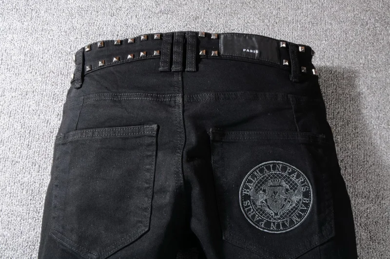 Metal Rock Punk Rivet Spike Pants a17