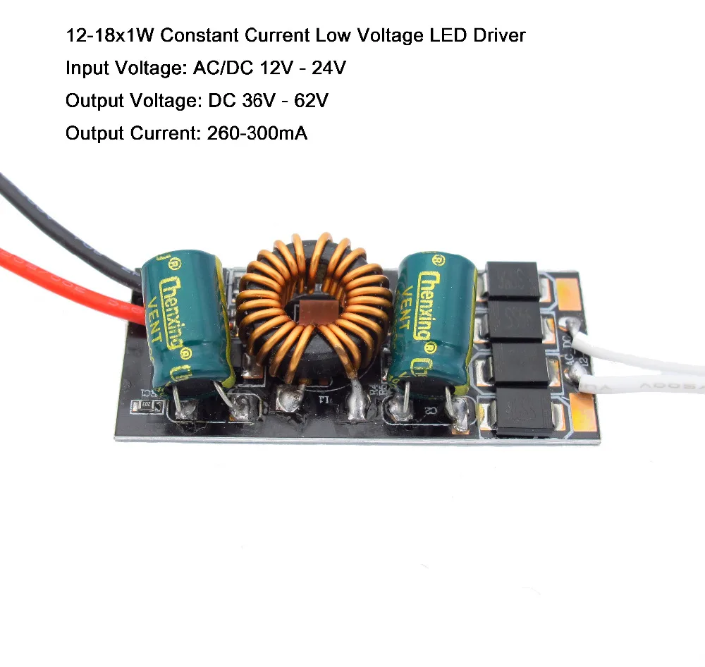 Jiaderui 10 шт. Вход AC/DC 12 V-24 V DC/DC, 12 Вт, 15 Вт, 18 Вт, 20 Вт, Светодиодный драйвер адаптер для светодиодный автомобильный светильник ing лодка светильник на солнечной батарее