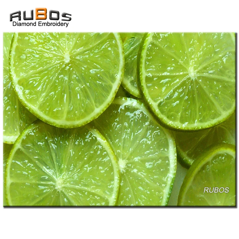 RUBOS green lemon DIY 5D diamond mosaic sale diamond embroidery diamond painting from crystal full Rhinestone for needlework set (1)