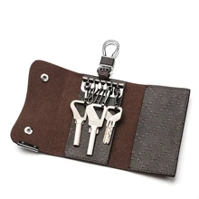 Кошелек для ключей от автомобиля, маленькая сумка для ключей из натуральной кожи, модный мини чехол для ключей и карт, держатель для ключей из коровьей кожи