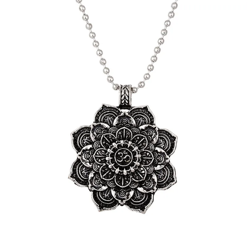 Mandala Lotus Flower Pendant