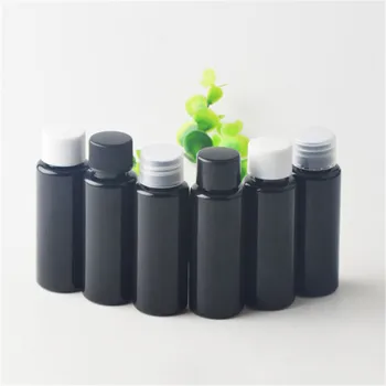 

35ml shiny black PET mini/samples bottle with white/clear/black PP lid,essential oil/liquid/moisturizer/facial water container