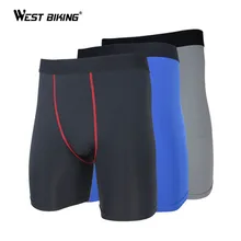 WEST BIKING сезоны Спортивное нижнее белье для мужчин велосипедные шорты дышащие антибактериальные Баскетбол Бег езда плотно прилегающие трусы боксы