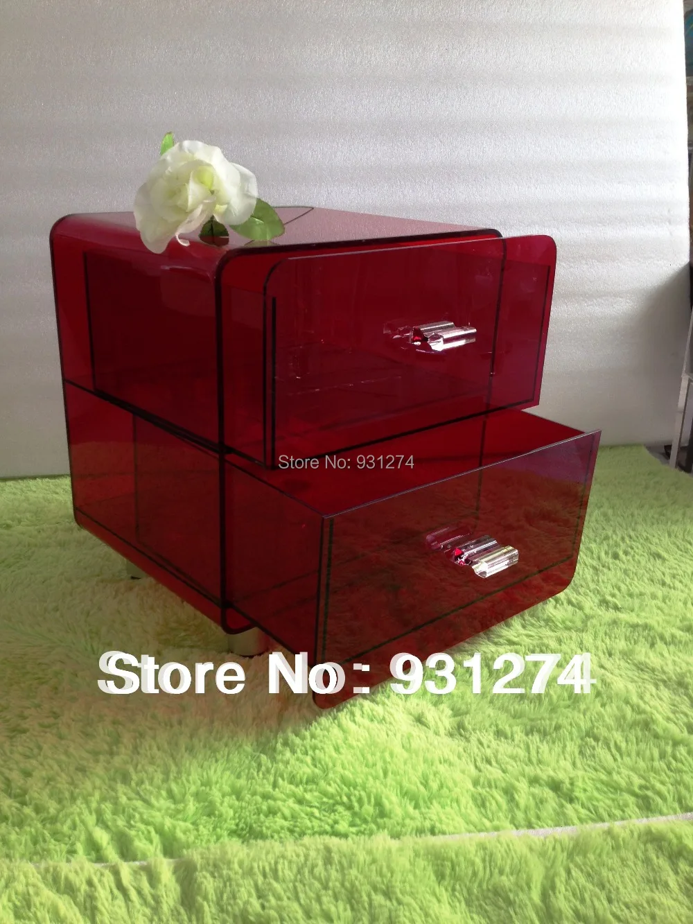 Free Shipping 2014 Drawer New Brand Fashion Acrylic night stand nightstands Bedroom bedside night table Storage cabinet