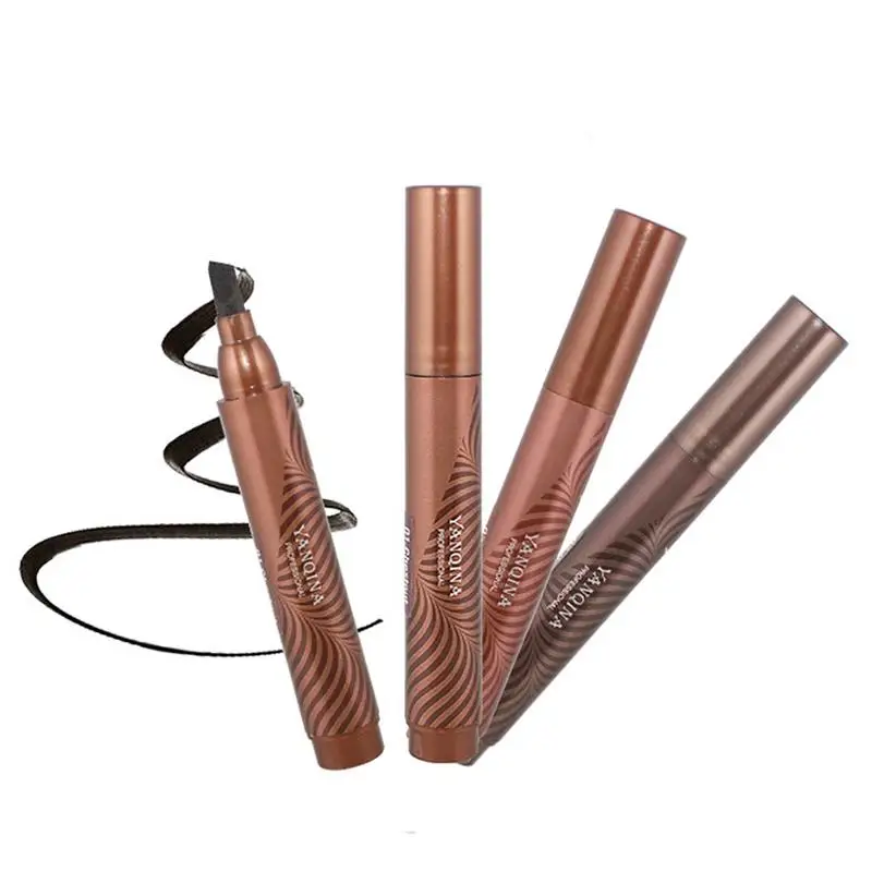 3 Color Waterproof Liquid Eyebrow Pencil Tattoo Long Lasting Brown Gray Maroon Make Up Beauty Eyebrow Enhancer Pen Cosmetic Tool
