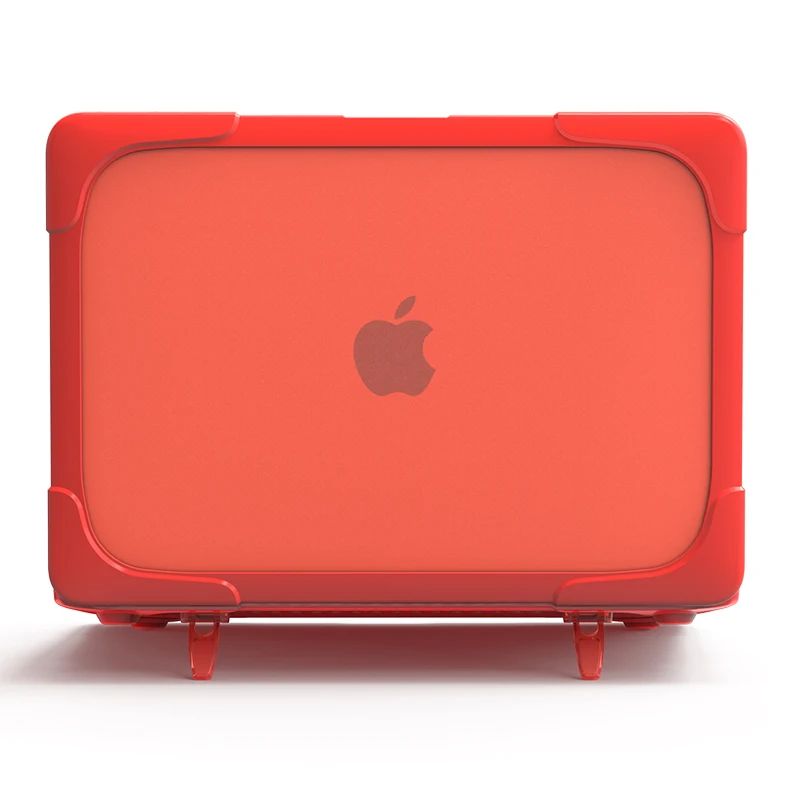 Противоударный Внешний чехол, складная подставка для Macbook Air Pro retina 11 12 13 15 дюймов с сенсорной панелью+ чехол для клавиатуры - Цвет: Красный