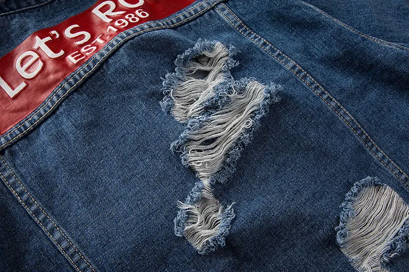 Ribbon Ripped Denim Jacket 11
