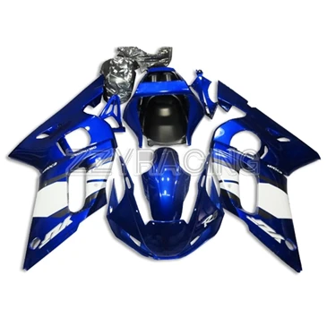 Инъекции Обтекатели для Yamaha R6 1998-2002 99 00 01 заполнить панели комплект 1999 2000 2001 ABS Пластик тела работа синий белые рамки - Цвет: As Photo Shown