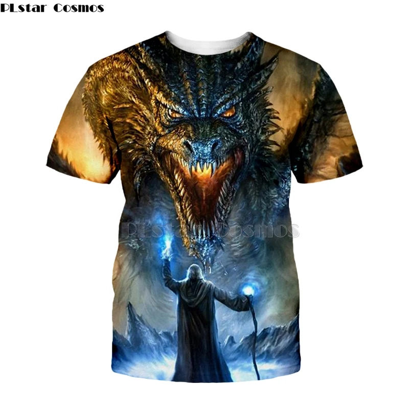 

2019 T-shirt Game of Thrones tshirt Daenerys Targaryen & Dragon T-shirt 3d Print T-shirt hoodies Summer Hip Hop Short Sleeve-1