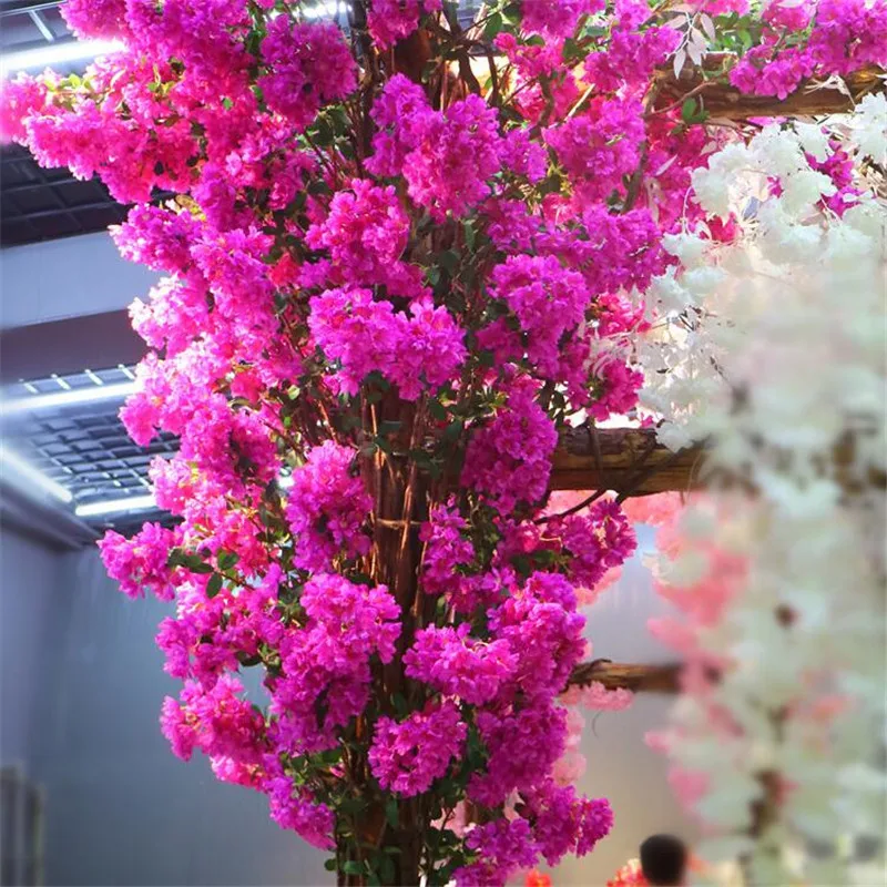 

Fake Long Stem Crape 40.16" Length Simulation Encryption Lagerstroemia for Wedding Home Showcase Decorative Artificial Flowers