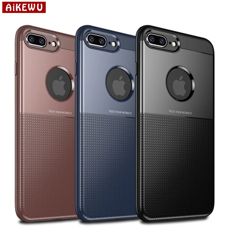 

Aikewu For iPhone 8 Case 7 8 Plus Cover Luxury Armor PC +Soft TPU Silicone Shockproof back Cover Case For iPhone 7 7Plus coque