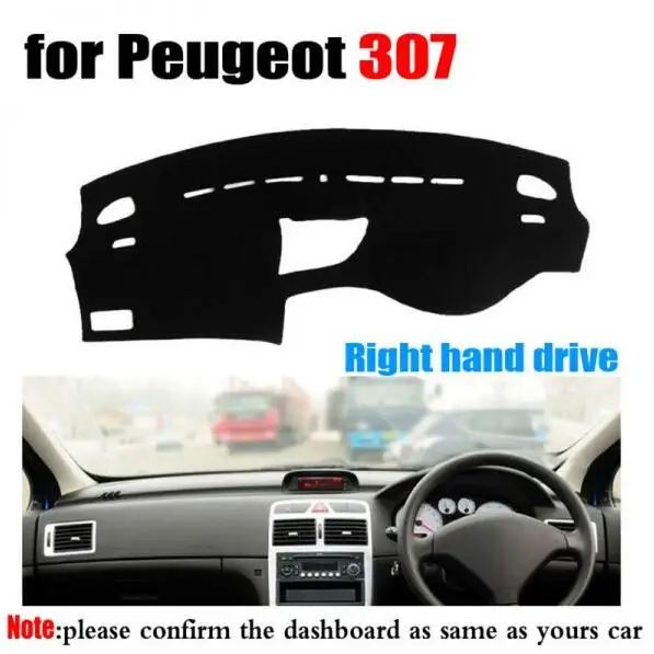 Rkac Car Dashboard Cover Mat For For Peugeot 307 All The Years Right
