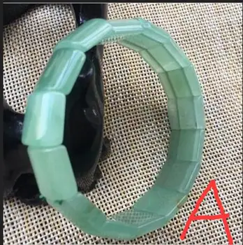 

Beautiful Natural green dongling jade bangle bracelets hand-made crystal stones can choice (From A,B,C,D.E,F)