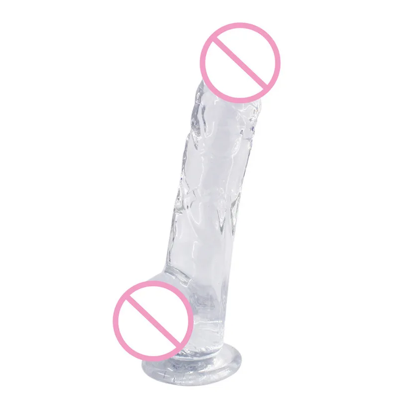 Sex Toy Dildos Clear Color Female Massager Body TPE Dildo Suction Cup Masturbator Massager Vagina Adult Sex Toy (12)