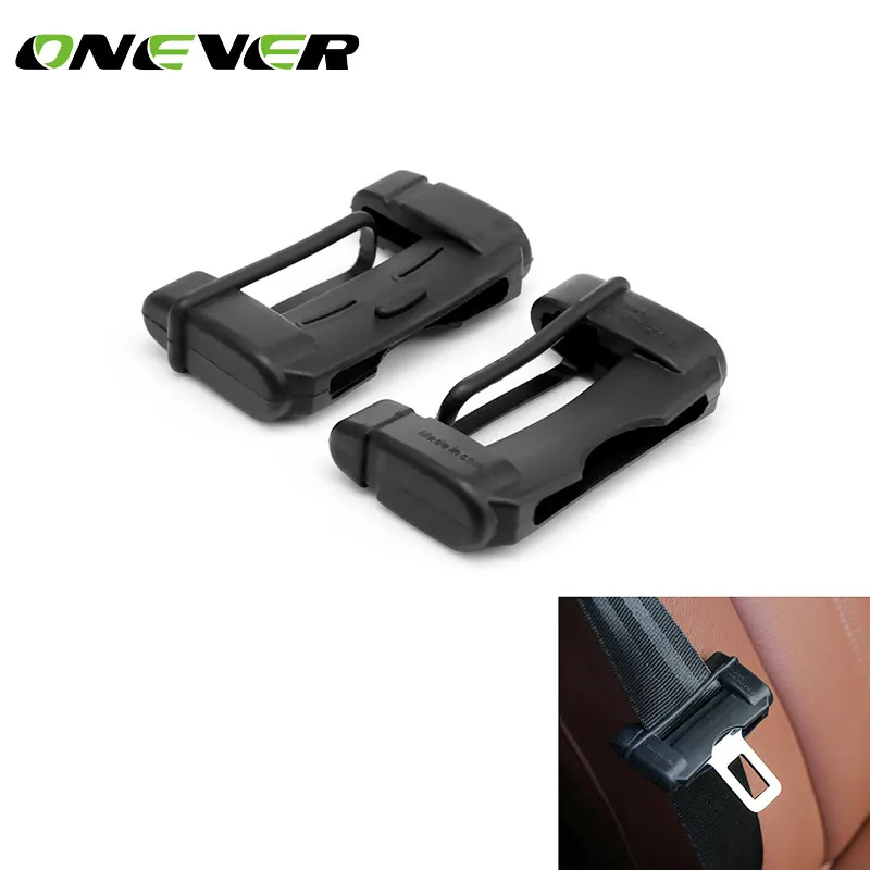 Onever 2pcs Car Seat Belt Buckle Covers Clip Universal Anti Scratch