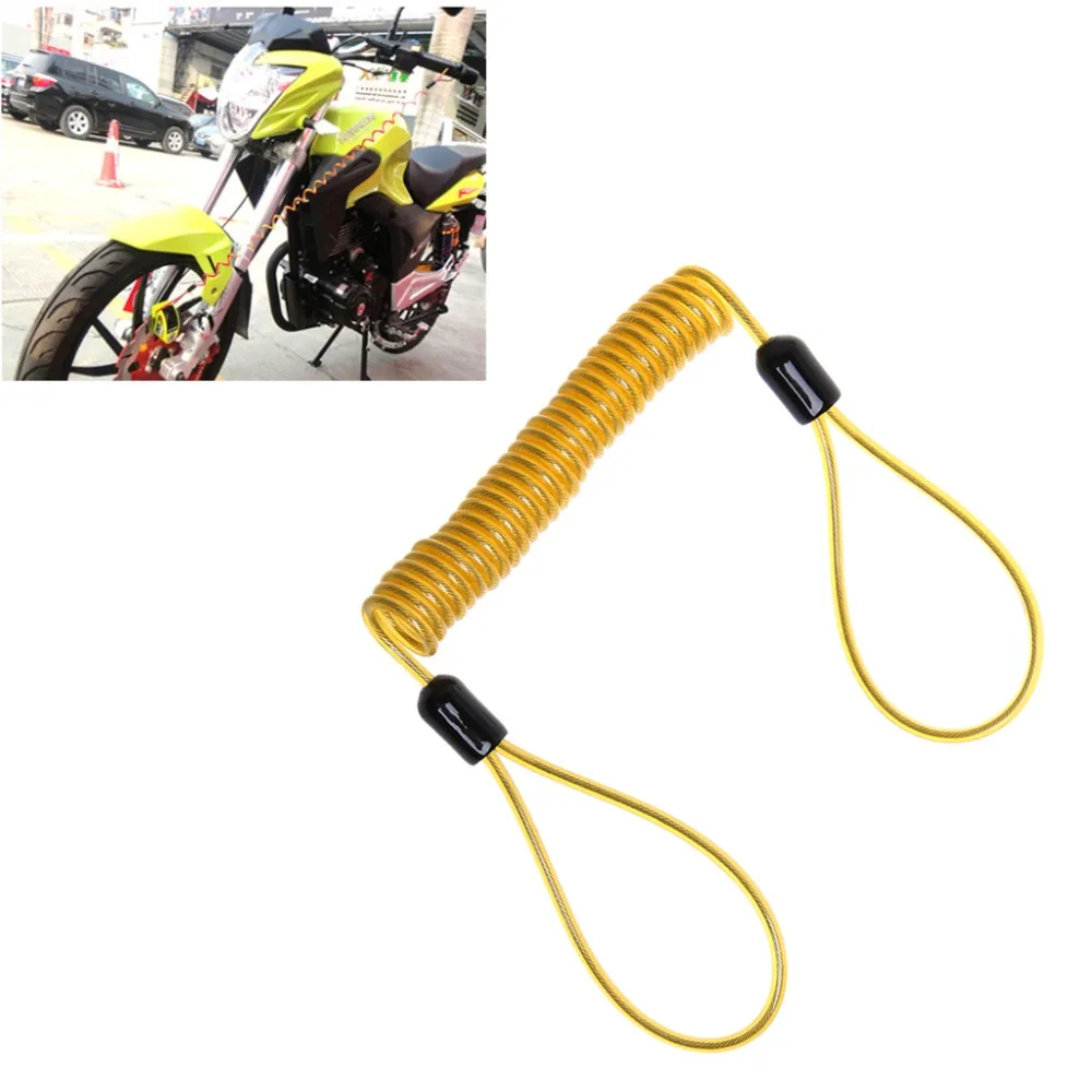 

150cm Alarm Disc Lock Security Spring Reminder Cable Motorcycle Bike Scooter